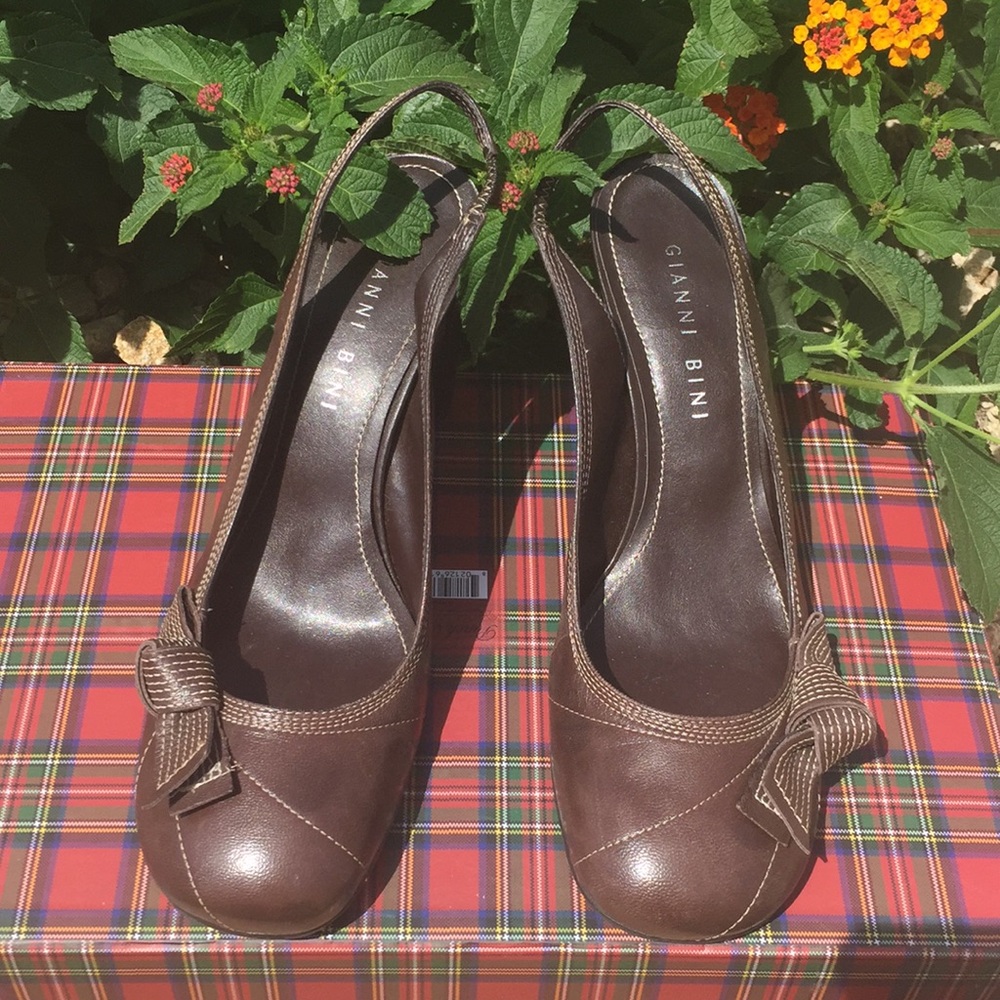 GIANNI BINI DARK BROWN HEELS